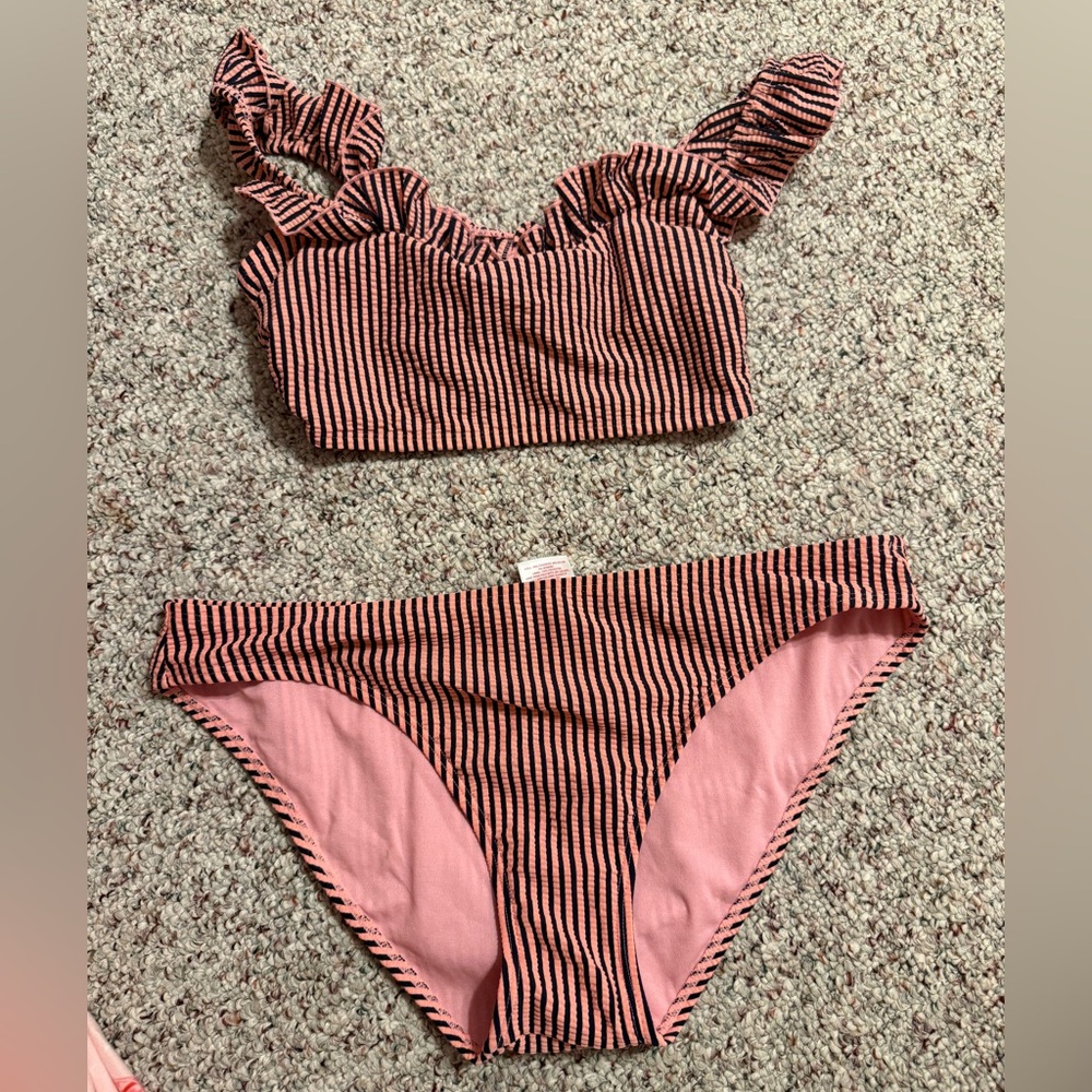 Target pink and blue stripped bikini